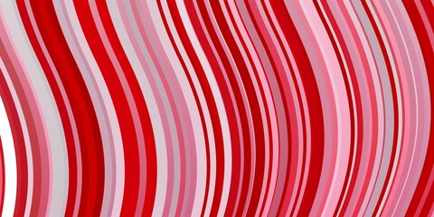 Fototapeta na wymiar Light Red vector background with bent lines. Colorful abstract illustration with gradient curves. Best design for your ad, poster, banner.
