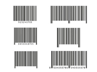 Product barcode on transparent background .Vector illustration.