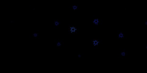 Dark blue vector backdrop with virus symbols.