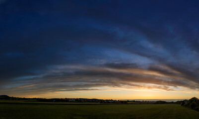 Sonnenuntergang im Schwäbischen Albvorland