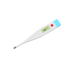 Electronic thermometer show temperature healthy human.