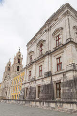 Fototapeta premium Palace of Mafra, Portugal. History landmark in cloud day