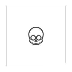 skull isolated line icon for web and mobile