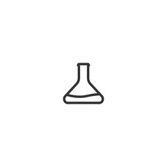 laboratory flask isolated line icon for web and mobile