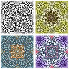 Vector abstract ornamental patterns set