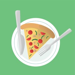 served pizza