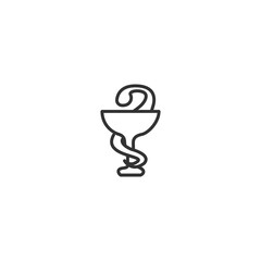 Pharmacy isolated line icon for web and mobile