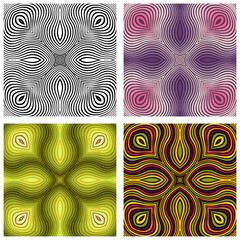 Vector abstract ornamental patterns set