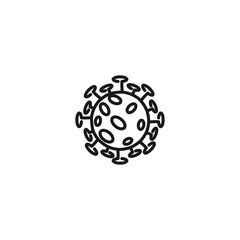 Coronavirus isolated line icon for web and mobile