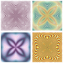 Vector abstract ornamental patterns set