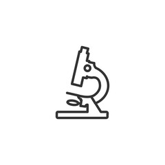 microscope isolated line icon for web and mobile