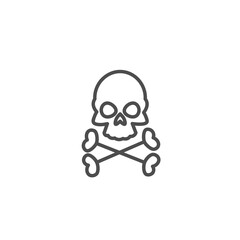 skull isolated line icon for web and mobile