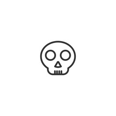 skull isolated line icon for web and mobile