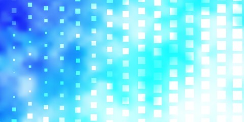 Light BLUE vector texture in rectangular style. Colorful illustration with gradient rectangles and squares. Design for your business promotion.