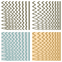 Vector set with rhythmic lines backgrounds.