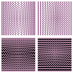 Vector set with rhythmic lines backgrounds.