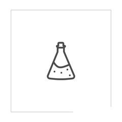 laboratory flask isolated line icon for web and mobile