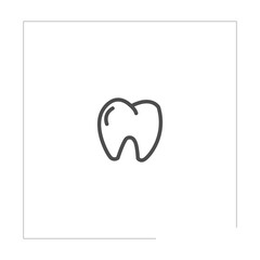 Tooth isolated line icon for web and mobile