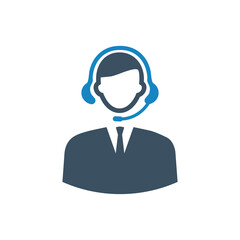 Customer care man icon