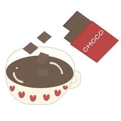 チョコとホットチョコレート