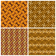 Vector abstract geometric elements patterns set