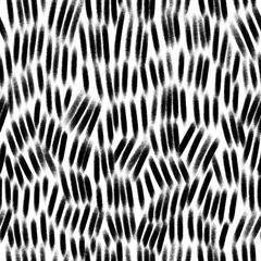 Seamless pattern dry brush strokes are black on a white background.