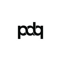 pdq letter original monogram logo design