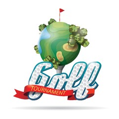 Fototapeta premium golf tournament invitation