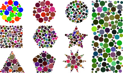 set of colorful abstract vector elements