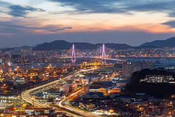 Fototapeta na wymiar Busan Night View