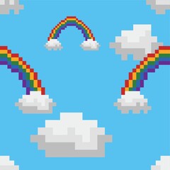 Fototapeta premium rainbow with clouds