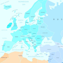 Map Europe map with names
