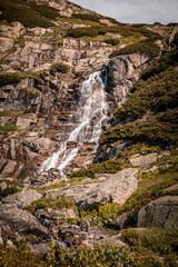 High waterfall on hike in the High Tatra mountains © Peter