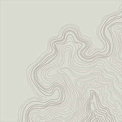 topographic map abstract height lines isolated on a beige background vector illustration