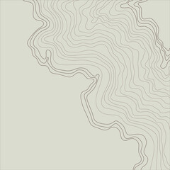 topographic map abstract height lines isolated on a beige background vector illustration