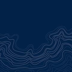 topographic map abstract height lines isolated on a dark background vector illustration