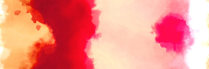 abstract watercolor background with watercolor paint style with crimson, peach puff and sandy brown colors