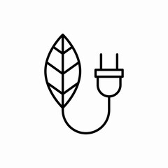 Outline leaf energy icon.Leaf energy vector illustration. Symbol for web and mobile