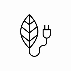 Outline leaf energy icon.Leaf energy vector illustration. Symbol for web and mobile