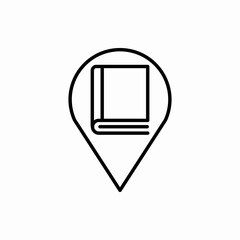 Outline library location icon.Library location vector illustration. Symbol for web and mobile