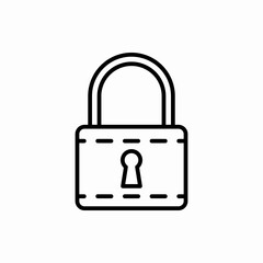 Outline lock icon.Lock vector illustration. Symbol for web and mobile