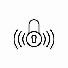 Outline lock signal icon.Lock signal vector illustration. Symbol for web and mobile