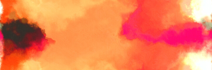 abstract watercolor background with watercolor paint style with coral, sandy brown and firebrick colors. can be used as web banner or background