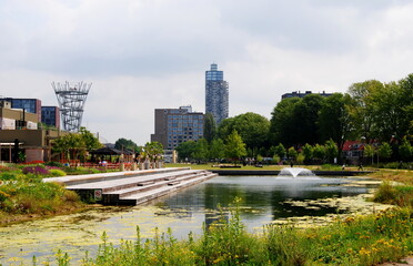 Spoorpark (Railway Park), a beautiful new park created in 2019  in Tilburg, North Brabant, The Netherlands