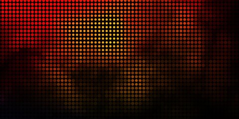 Dark Orange vector backdrop with circles. Abstract colorful disks on simple gradient background. Design for your commercials.