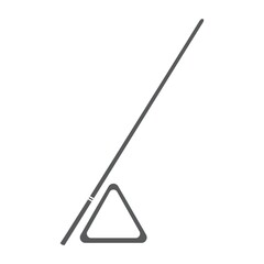 snooker triangle and cue
