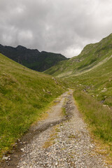Mountain landscape in a cloudy day in spring time