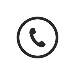 Phone sign simple icon on background