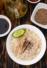 rice steamed with chicken Thai food