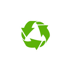  Green arrows recycle eco symbol vector illustration